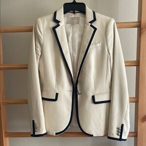 Banana Republic Cream and Black Sport Coat